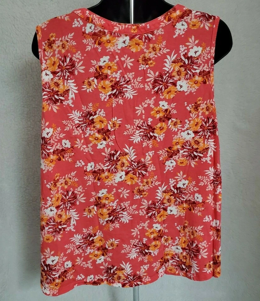 Camisa Top Blusa Mujer Ediciones Básicas Talla XL X Grande Multicolor Floral Foto 4 de 4