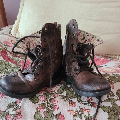 Next Girls Leather Boots Butterflies 