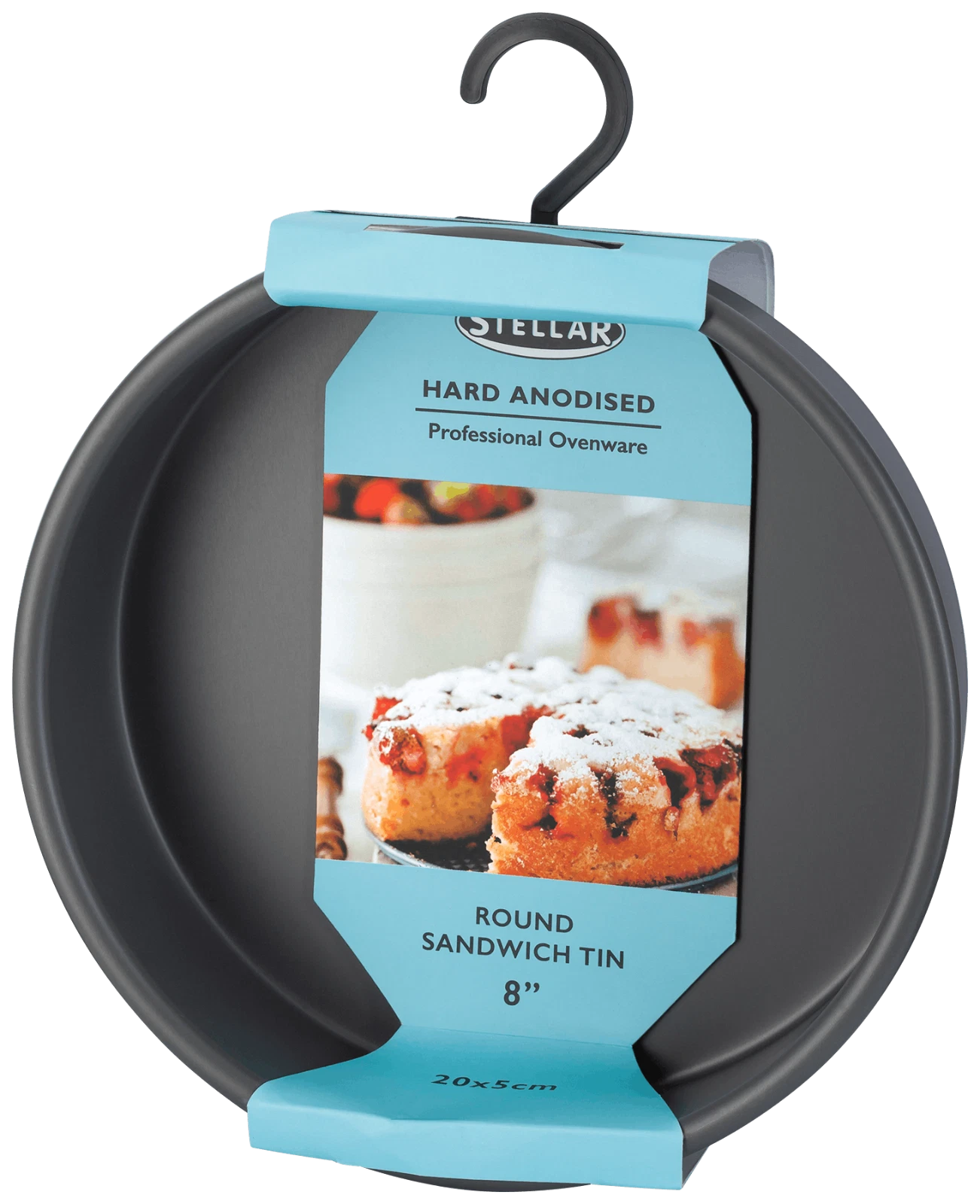 Stellar Hard Anodised, 8"/20cm Round Sandwich Tin