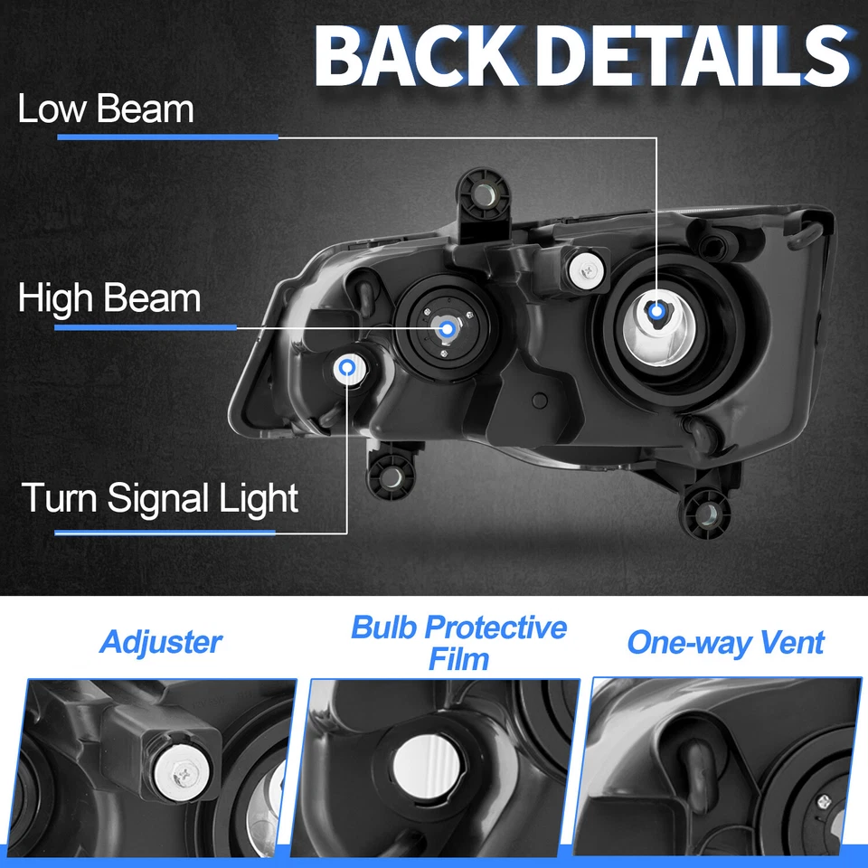 Faro 2 piezas para Chrysler Town&Country 2008-2016 Dodge Grand Caravan 2011-2020 Foto 3 de 4