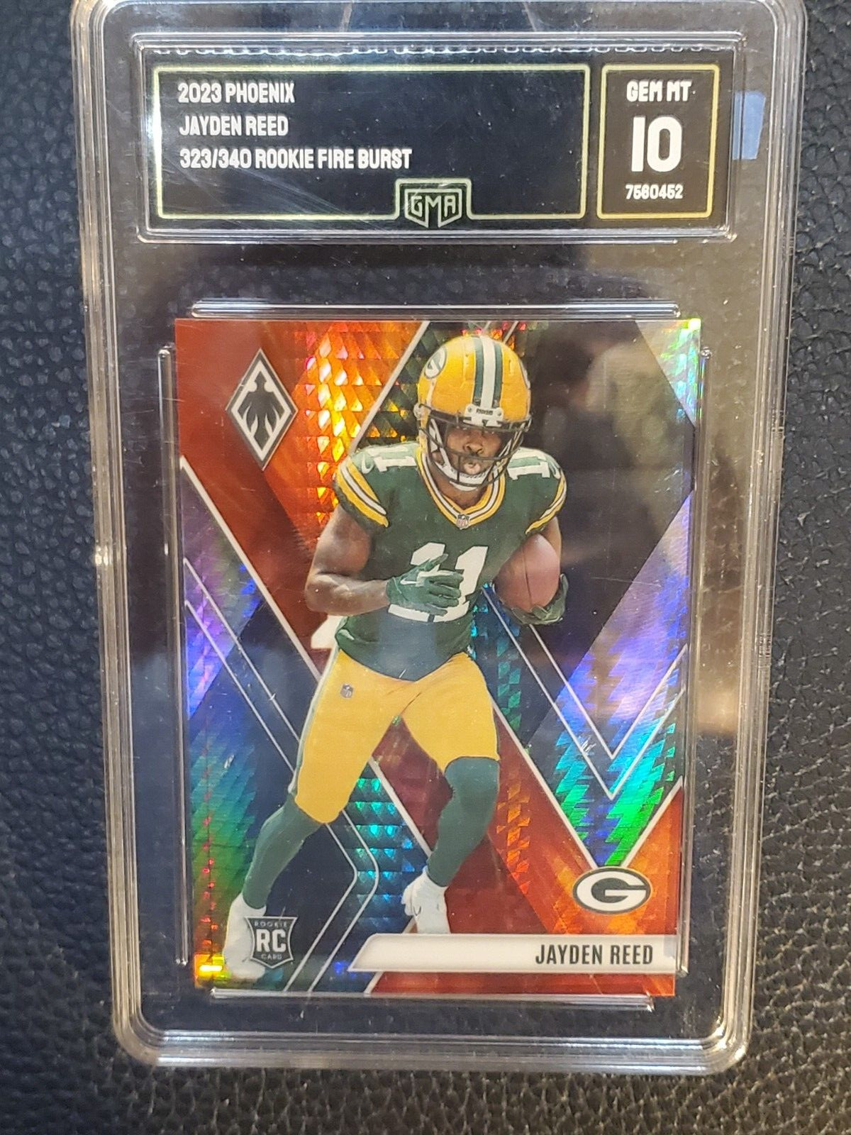 2023 Panini Phoenix #111 Jayden Reed Fire Burst /340 PSA 10