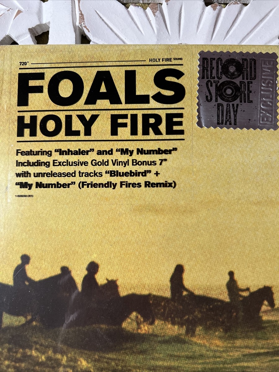 Foals Holy Fire LP LTD EDITION Gold +45rpm Warner Bros with Foals Holy Fire LP LTD EDITION Gold +45rpm Warner Bros with