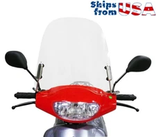 MMG Scooter Windshield Transparent Acrylic (3mm Thick) with mounting hardware