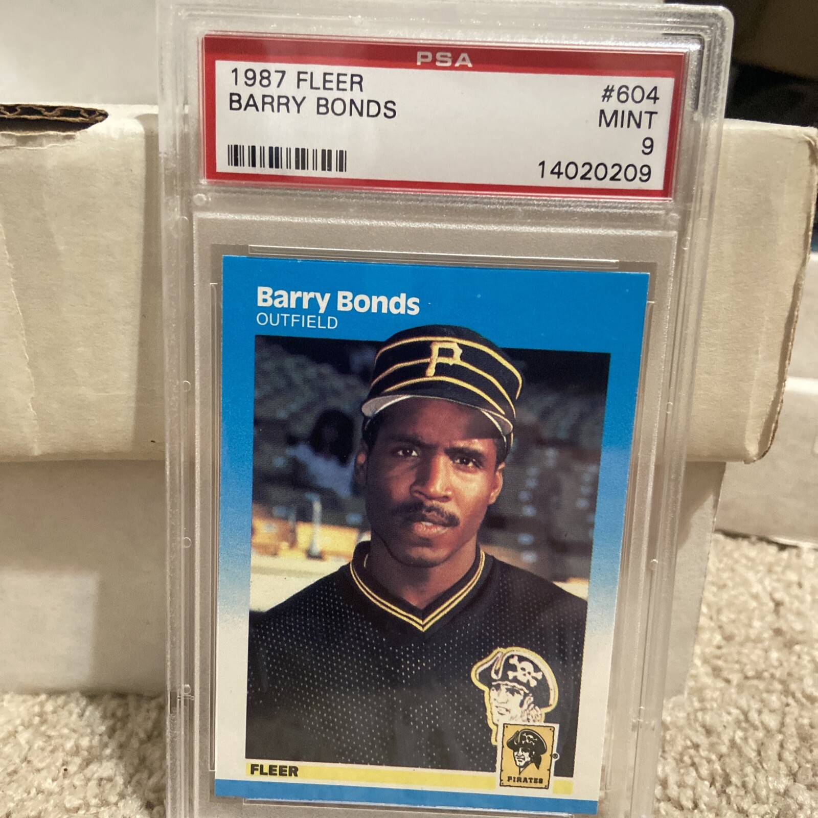 1987 Fleer Barry Bonds PSA 9 Rookie RC Pirates #604