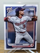 CJ ABRAMS 2024 Bowman Baseball Base Paper Card #26 Washington Nationals SS