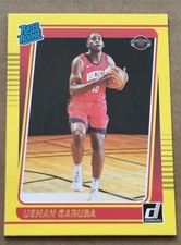 2021-22 Donruss Usman Garuba #238 Yellow Flood Rated Rookie Rockets