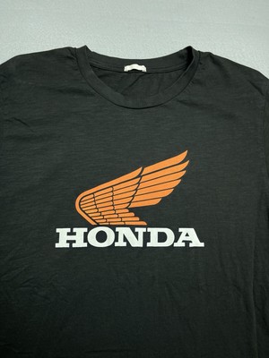 Tシャツ・カットソー HONDA MOTORCYCLE Archive line Wing Logo Short SleeveWhite Honda Vintage Wing T-Shirt - Charcoal