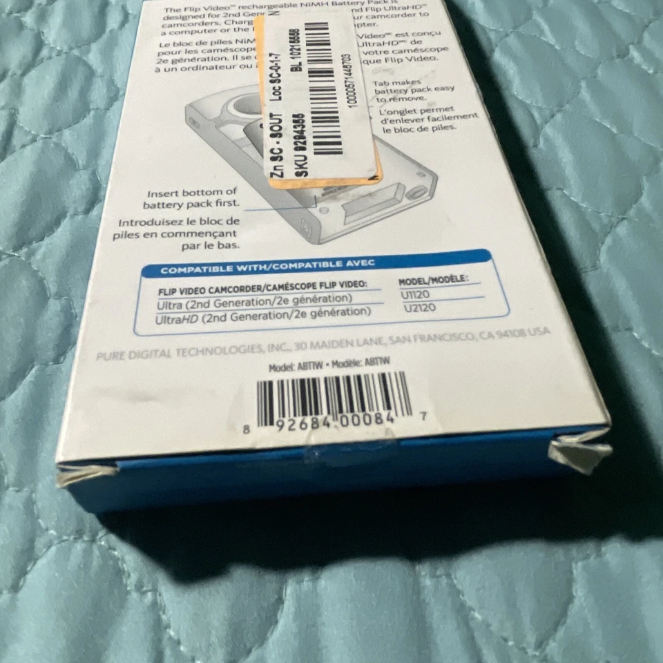 NUEVO Paquete de Batería Recargable Flip Video para Repuesto Flip Ultra/UltraHD Fabricante de Equipo Original Foto 3 de 3