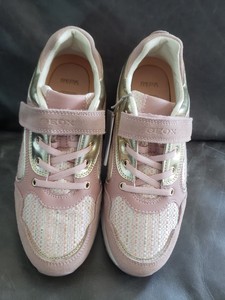 pink and gold sneakers