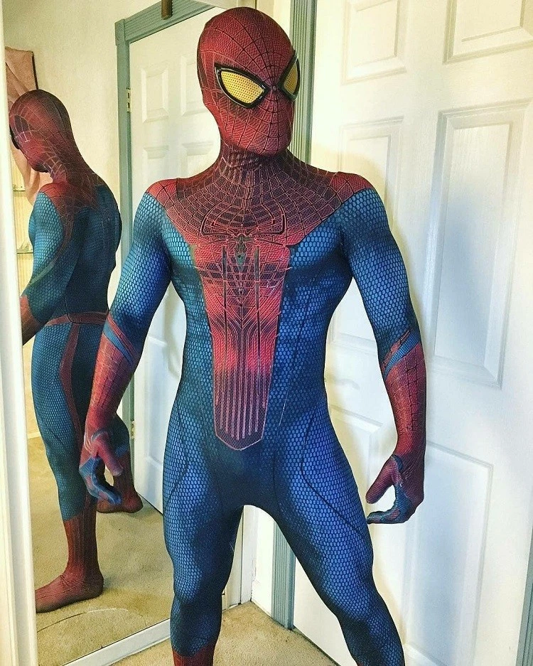 The Amazing Spider-Man Cosplay Costume Spiderman Zentai Suit Bodysuit Halloween - Image 2 of 4