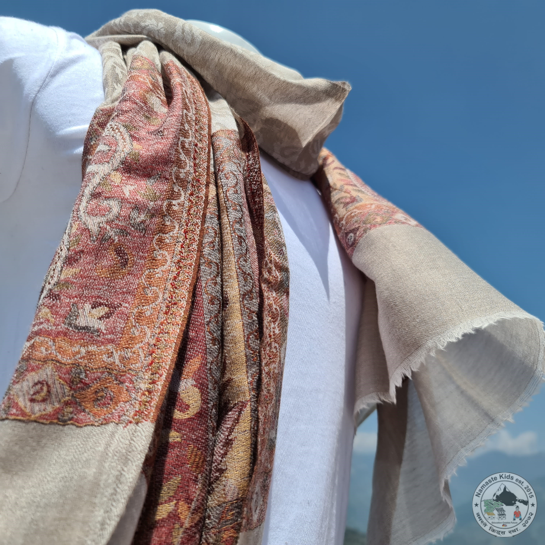 Bufanda de Cachemira "Ghodaghodi (घोडाघोडी)" - Hecho Nepal,Ejemplar | eBay