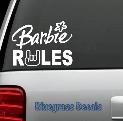 barbie bumper sticker