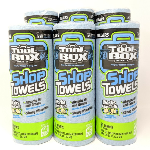 Sellars Tool Box Blue Shop Towels 55, 110, 165, 200, 220, 275, 330