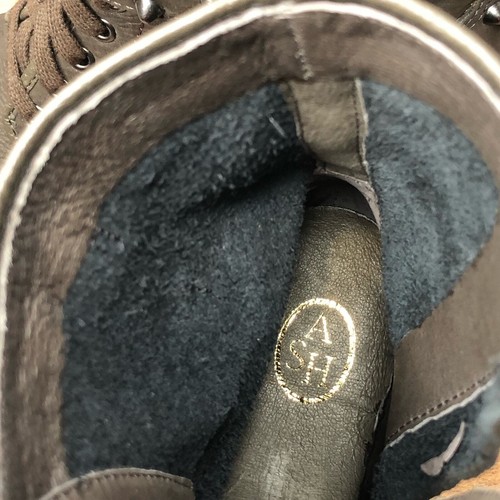 Bota de motocicleta de cuero con tachuelas ASH nunca usada, REBELDE, UE 38.5, US 8, marrón oscuro - Imagen 7 de 7