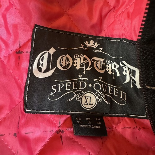 icon Women’s Motorcycle Jacket XL Black Textile Embroidered Speed Queen Armored - Bild 4 von 5