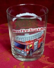 1996 Hess Emergency Fire Truck Collectible glass  Tumbler