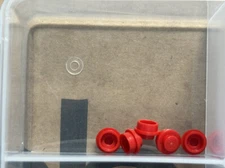LEGO Parts - Red Plate, Round 1 x 1 - No 4073 - QTY 5