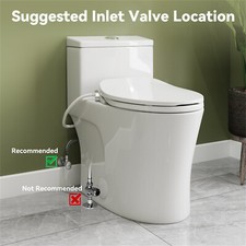 One Piece Elongate Toilet with Non-Electric Bidet Seat Dual Flush ADA soft close