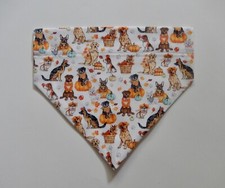 THANKSGIVING/FALL DOGS  PUMPKIND DOG SCARF/BANDANA--S, M, L