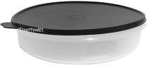TUPPERWARE Pie Keeper Taker 12 In Round Container Cupcake Carrier Black Lid Seal