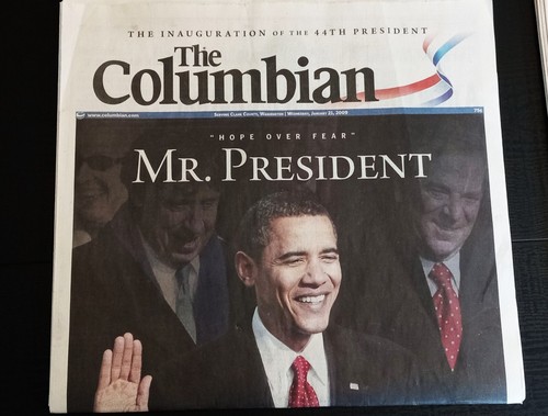 Barack Obama Inaugural Complete Papers 1/21/09 Oregonian & Columbian - Picture 2 of 5