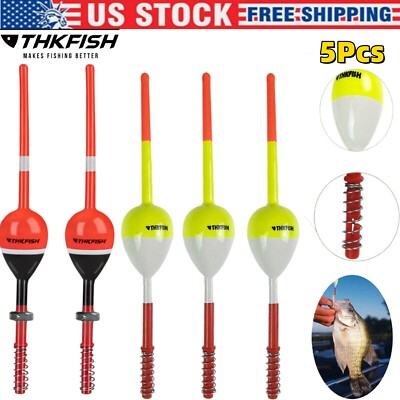 5pcs 1" 1.25" 2" Fishing Bobbers With Spring Floats Set With Corrosion Resistan | eBay 5pcs 1" 1.25" 2" Fishing Bobbers With Spring Floats Set With Corrosion Resistan | eBay