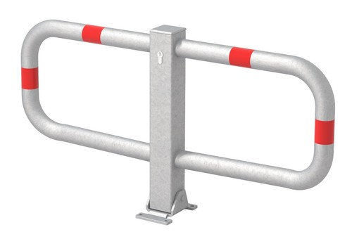 Parkplatzbügel Absperrpfosten Parkplatzsperre Aufschrauben Stoppy I GAH umlegbar - Bild 4 von 5