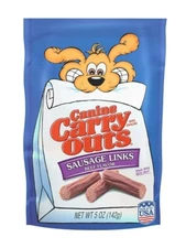 Canine Carry Outs Dog Treats 5 Ounce Sausage Links