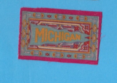 cigarettes michigan c1910s tobacco cigarette felt SMALL no fringe UNIVERSITY of MICHIGAN