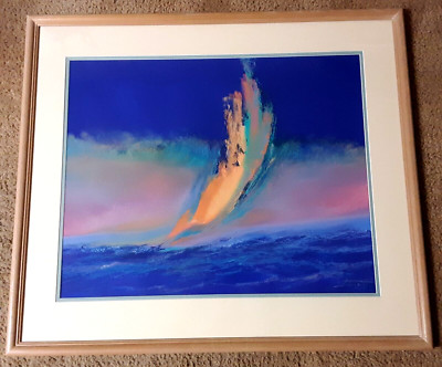 Surf Dance 2, Seascape Abstract, Acrylic/Oil Pastel