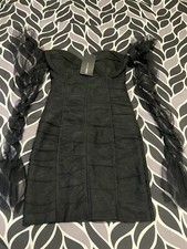 Black Dress - Sexy, Mini, Formal, Sleeve