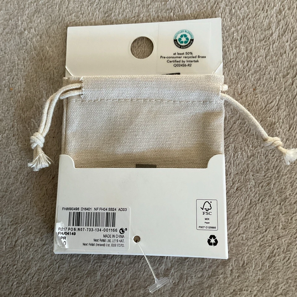 NUEVO CON ETIQUETAS COLLAR DAMAS NEXT APRIL COLGANTE CRISTAL EN FORMA DE CORAZÓN LATÓN RECICLADO Foto 4 de 4