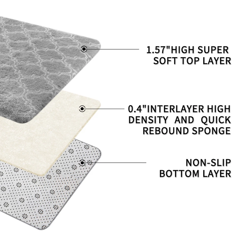 Large Plush Shaggy Area Rug – Soft, Non-Slip Carpet for Living Room & Bedroom - Image 3 of 4