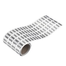 Consecutive Numbers Stickers Inventory Labels Black Number