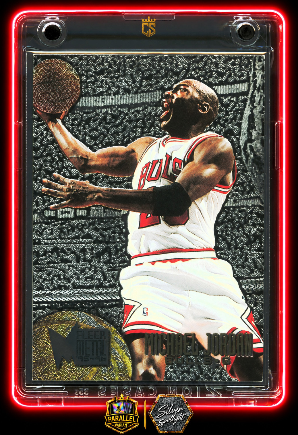 1995-96 Fleer Metal #13 Michael Jordan Silver Spotlight Chicago Bulls