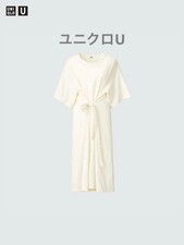 Uniqlo U 3WAY Seersucker Dress White S