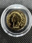 1901 Indian Head Cent - Brilliant Uncirculated Gem - Gold Plated with COA