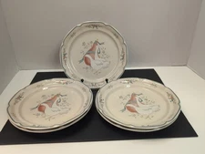 (5) VTG International China 7.58" Marmalade Geese Salad Plates