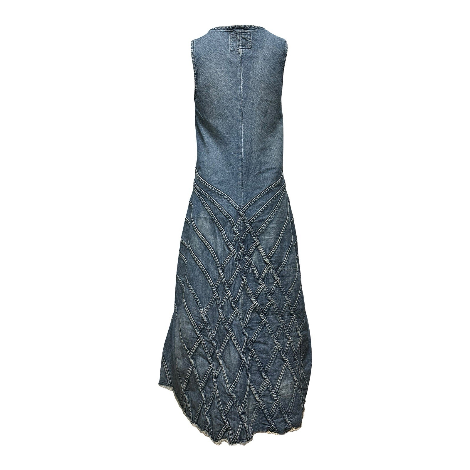 JUNYA WATANABE Asymmetric Patchwork Denim Midi Dr… - image 2