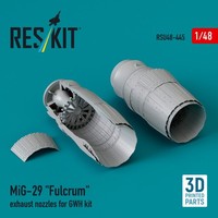 Mig-29 Fulcrum Exhaust Nozzles For Gwh Kit (3D Printed) / 1:48