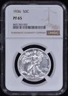 1936 Proof Walking Liberty Half Dollar 50c NGC PF65 (PR65) Fully White Gem!