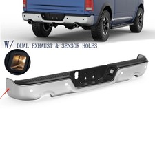 Chrome Rear Bumper W Dual Exhaustsensor Fit For 2009-2018 2010 Dodge Ram 1500