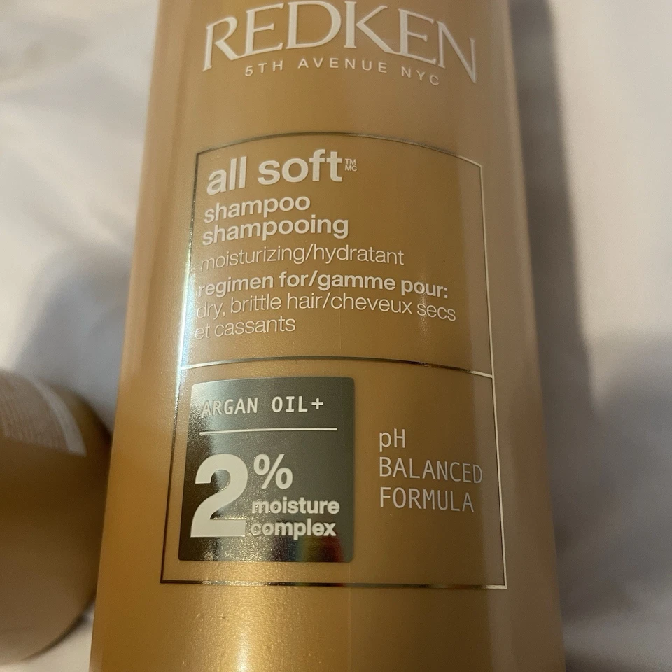 Juego dúo de champú y acondicionador Redken All Soft para cabello seco quebradizo 33,8 OZ cada uno Foto 2 de 4