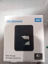 Western Digital Elements 4TB, 2,5" Disco Rigido Esterno (WDBU6Y0040BBK-WESN)