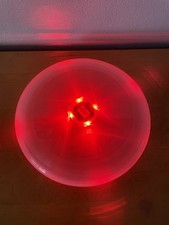 LED Bright Multicolor Glow Flying Disk Frisbee 11in Light Up Multi Players EUC