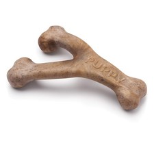 Benebone Puppy Wishbone Medium Dog Chew Toy - Softer Nylon for Growing Teeth, US