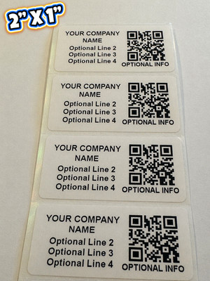 1000 CUSTOM PRINTED QR CODE SERIAL LABELS STICKERS-SCANNABLE QR-ASSET-BRANDING