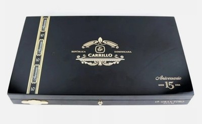 Carrillo Gran Toro 15 Aniversario Empty Wood Cigar Box 14.5'' x 8.5'' x 1.75'' New