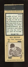 1936-39 Diamond Matchbooks Tan Hockey Bill Brydge VG