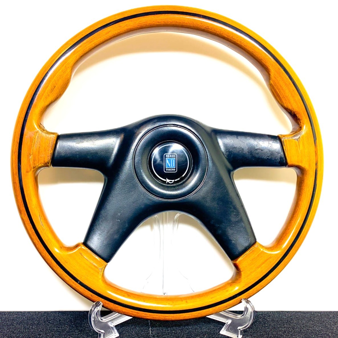 NARDI ELITE Wood Steering Wheel 365mm Vintage Black Spoke JDM MOMO